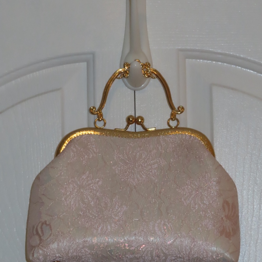 Pink and Gold Women's Handbag